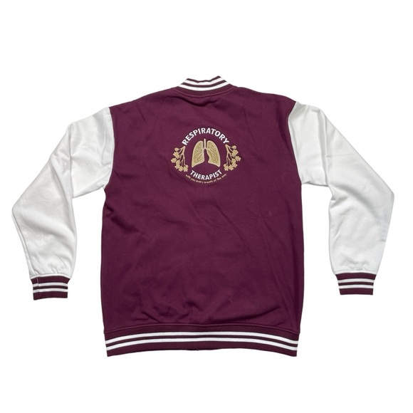 Unisex Varsity Letterman Embroidered Respiratory Therapist Jacket - Picture 2 of 11